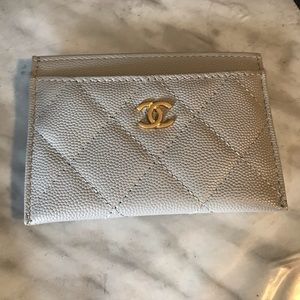 New Card holder quilted grey